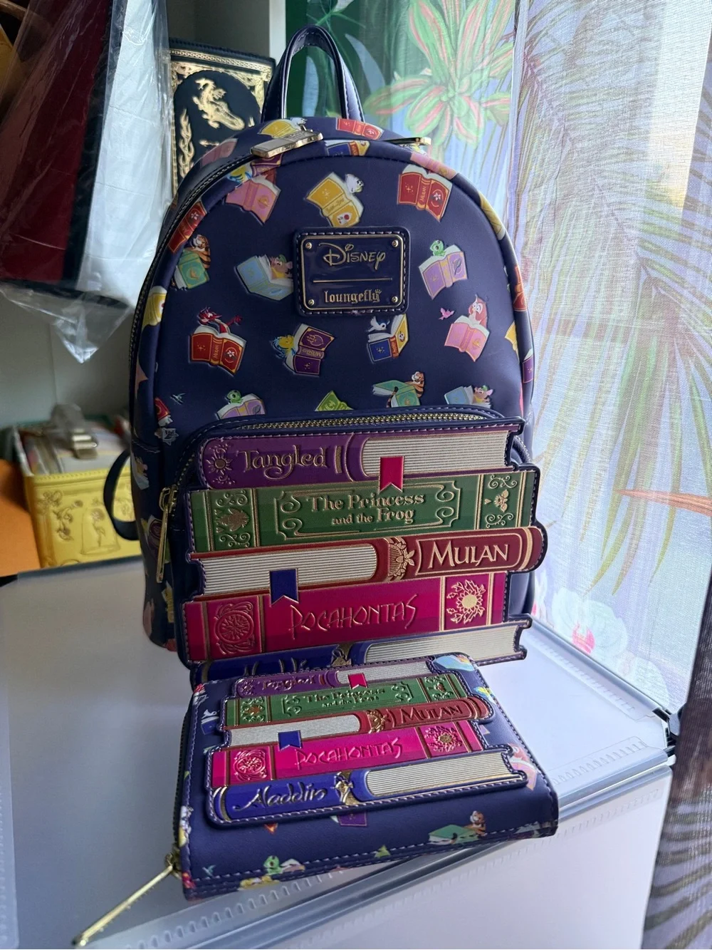 Loungefly Disney Princess Books Mini Backpack Set - Picture 1 of 8